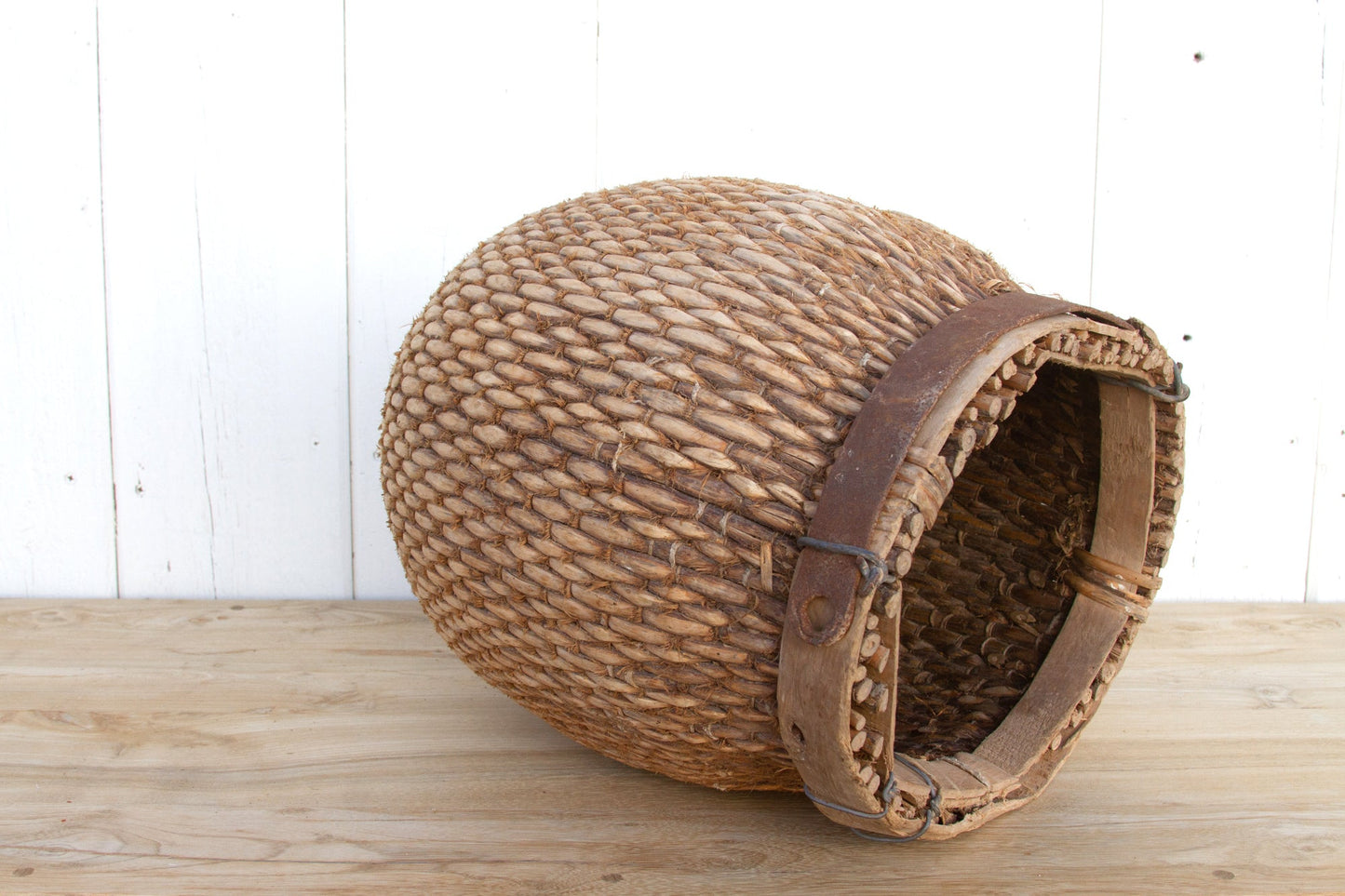 Antique Woven Farmhouse Basket