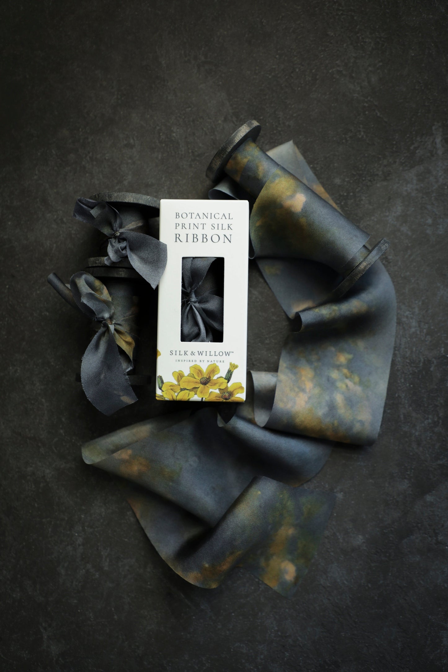 Botanical Print / Midnight Silk ribbon