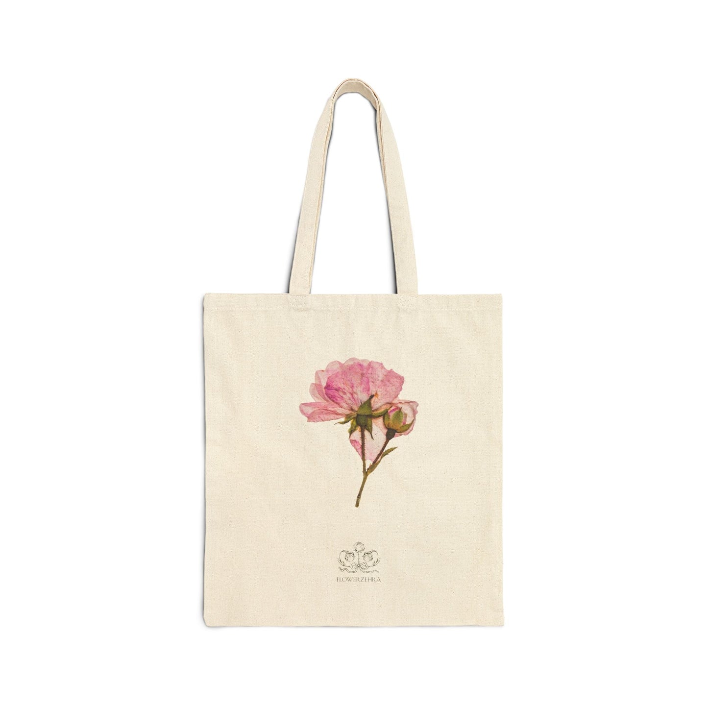 Pressed Flower Cotton Canvas Tote Bag Printify