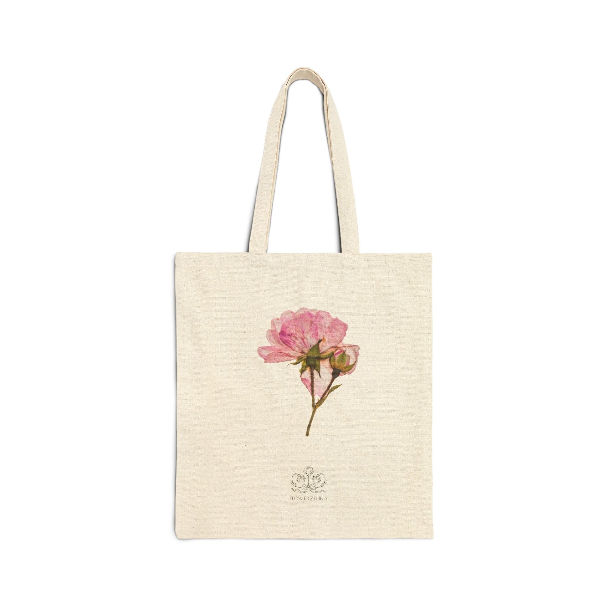 Pressed Flower Cotton Canvas Tote Bag Printify