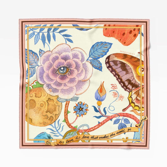 Garrulous Flowers Art Scarf Bond & Grace