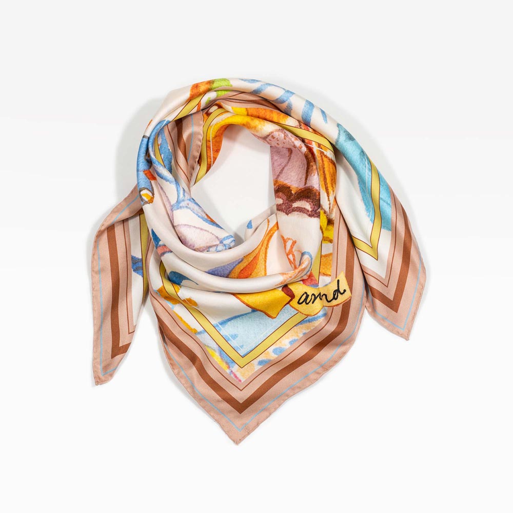 Garrulous Flowers Art Scarf Bond & Grace