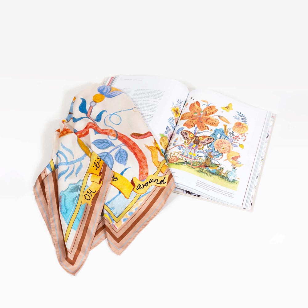 Garrulous Flowers Art Scarf Bond & Grace