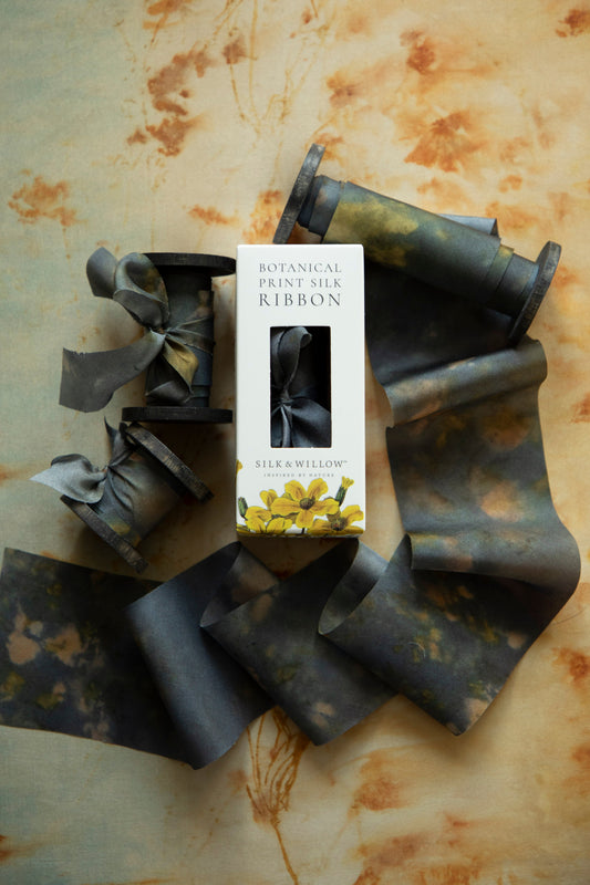 Botanical Print / Midnight Silk ribbon