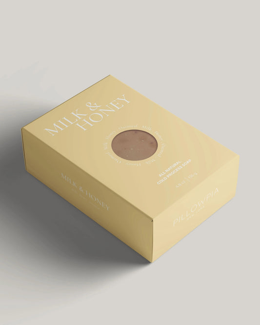 cold process bar soap - milk & honey PILLOWPIA
