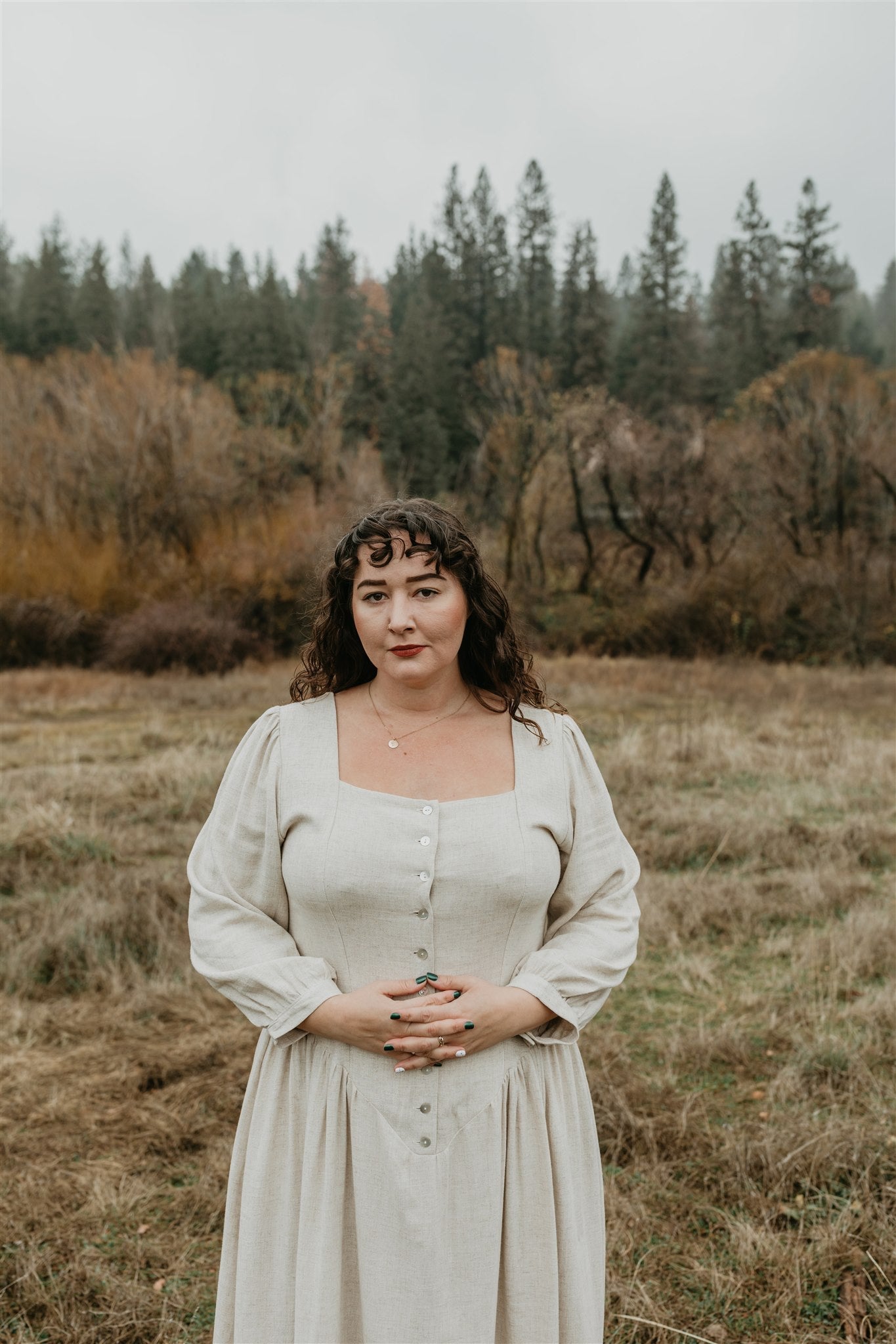 Prairie Dress in Oat Linen Field Day
