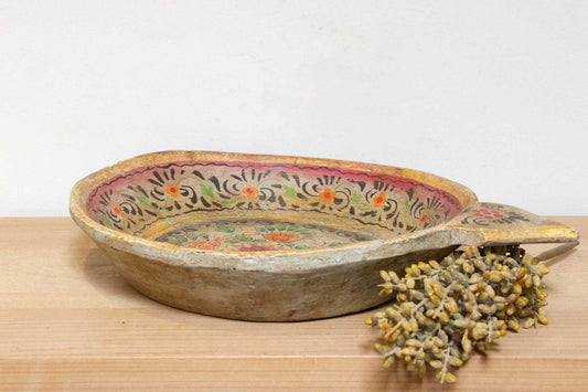 Amarilla Flor Painted Indian Parat Bowl