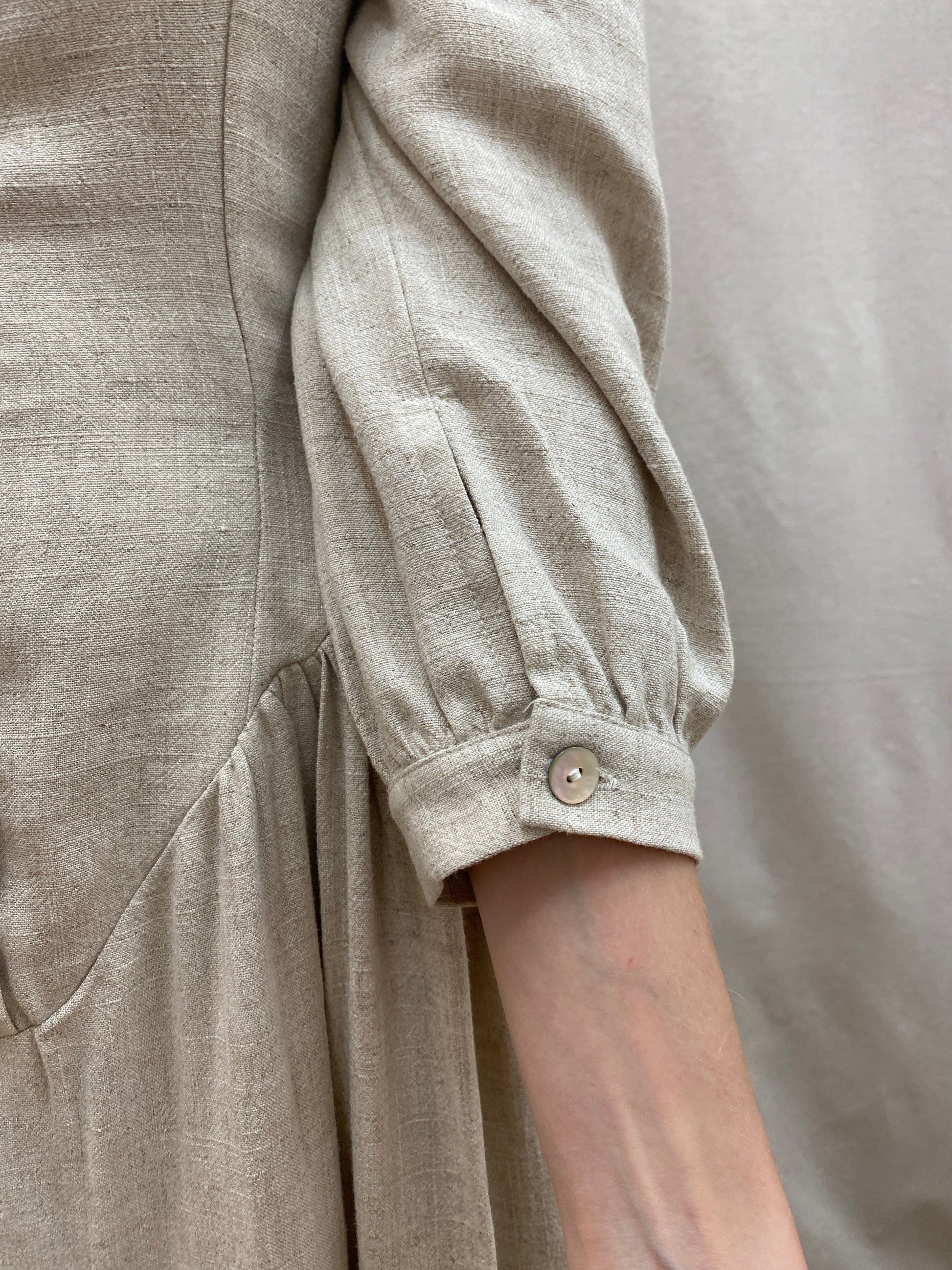 Prairie Dress in Oat Linen Field Day