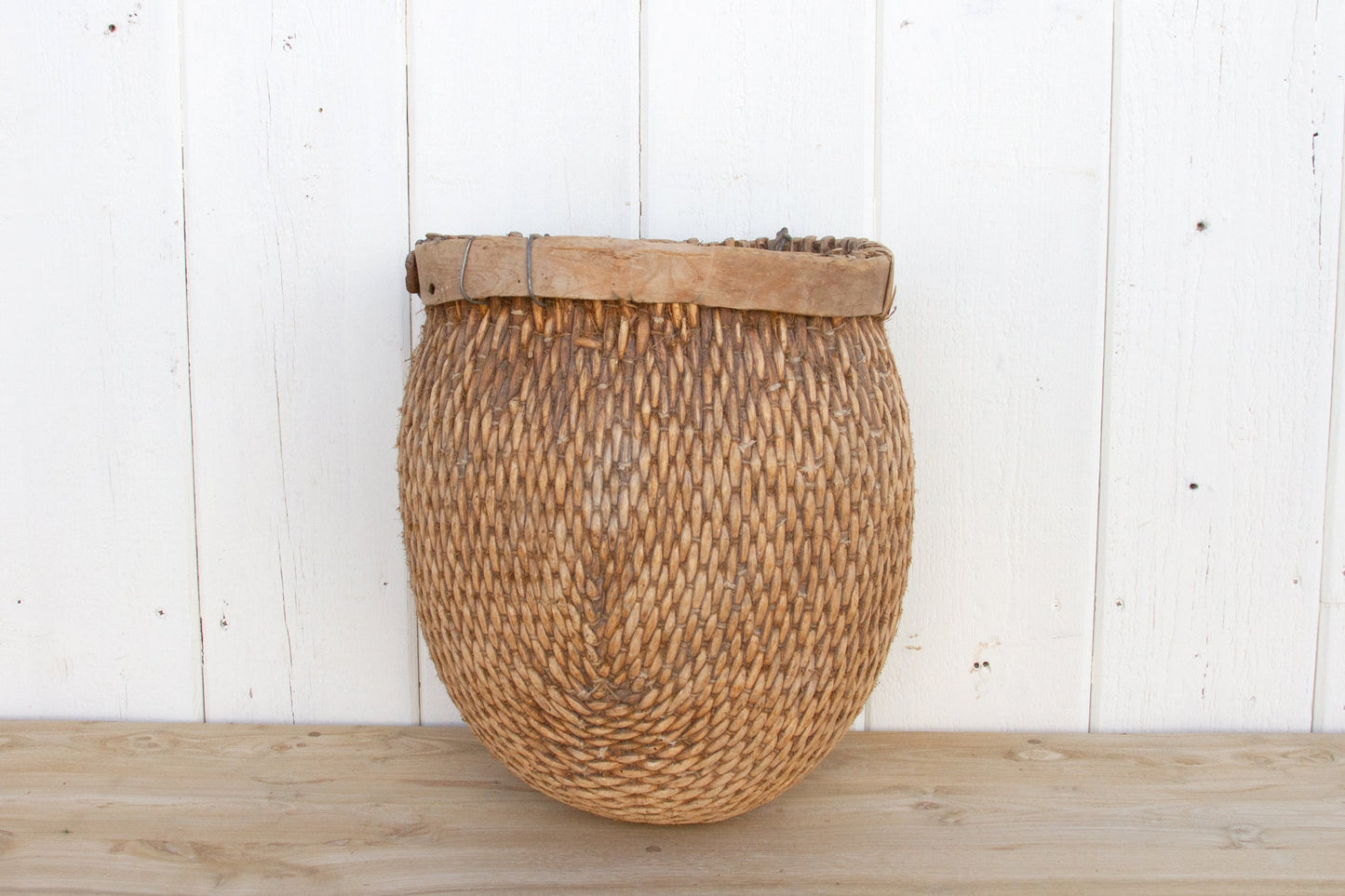 Antique Woven Farmhouse Basket