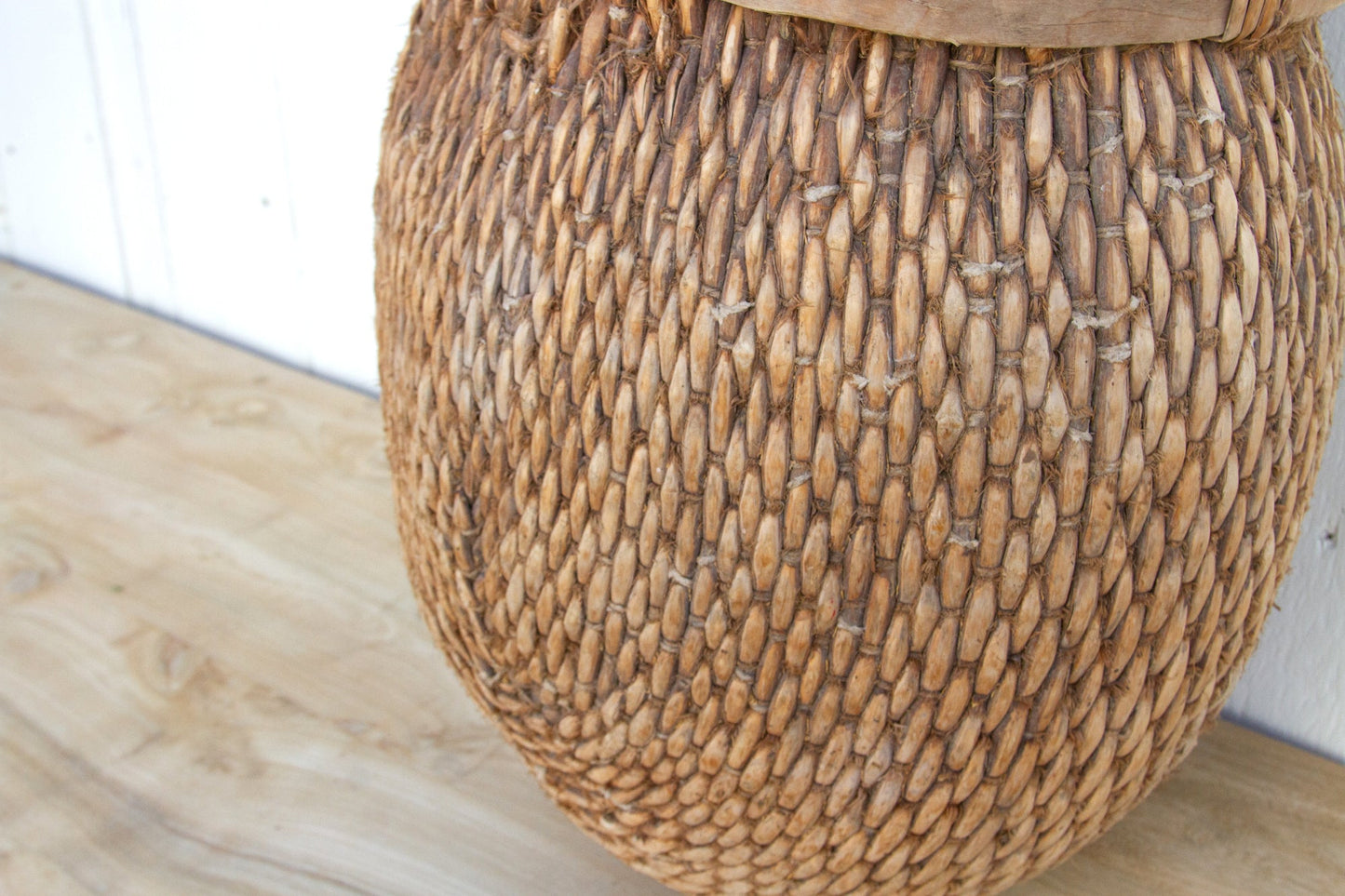 Antique Woven Farmhouse Basket