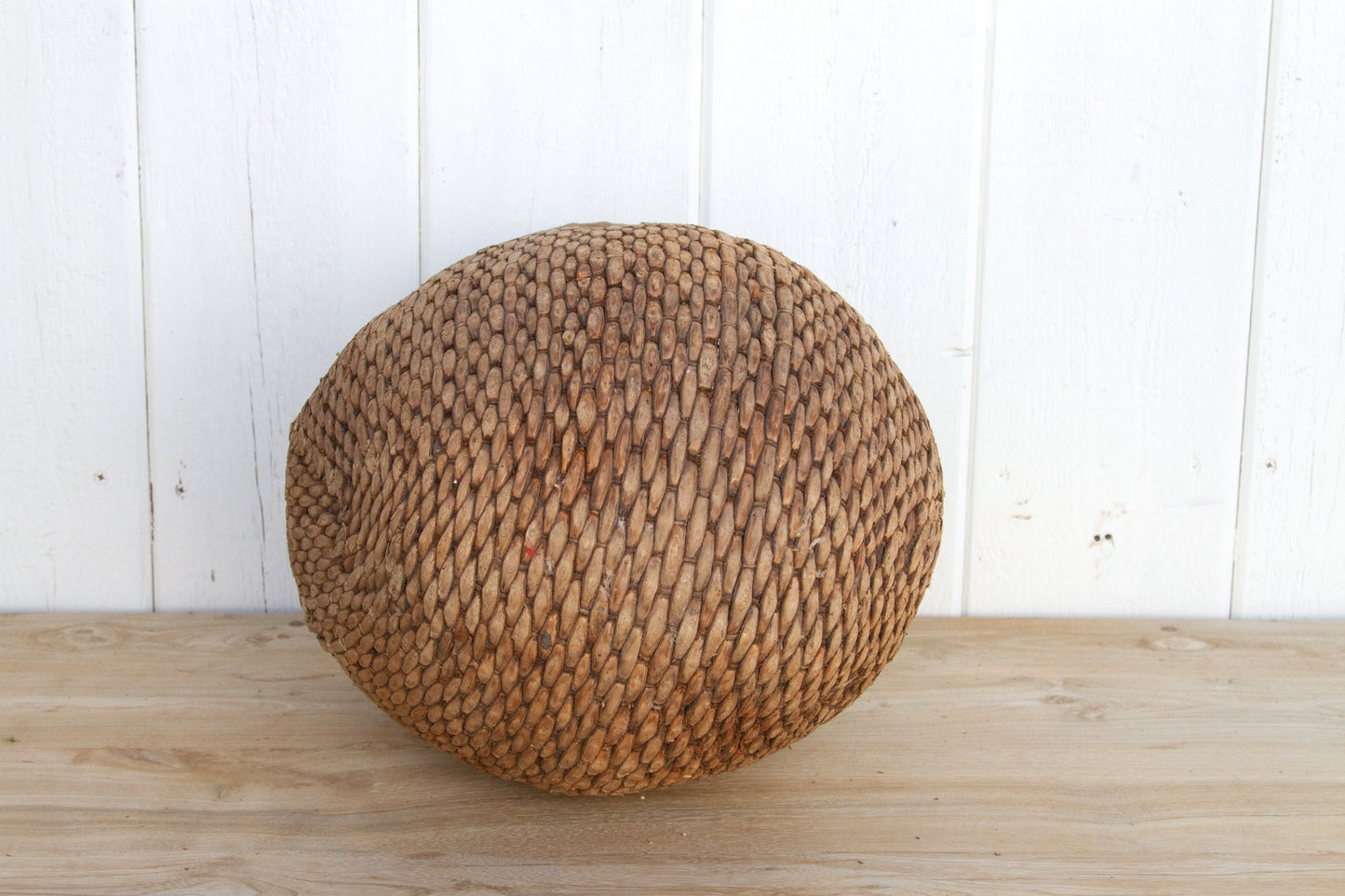 Antique Woven Grain Bucket