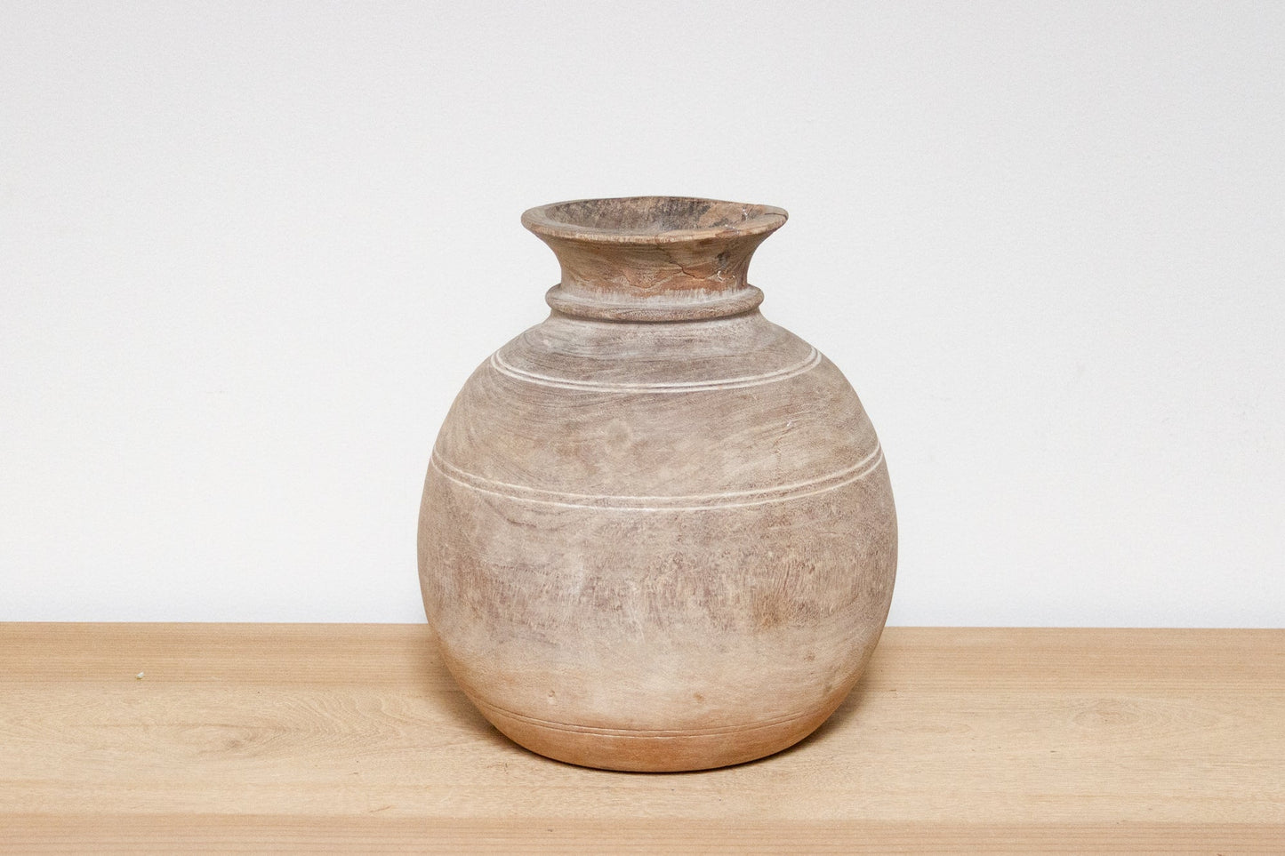 Aged Wooden Water Pot-Balesar