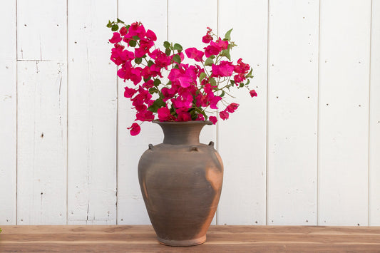 Burnished Clay Asian Vase