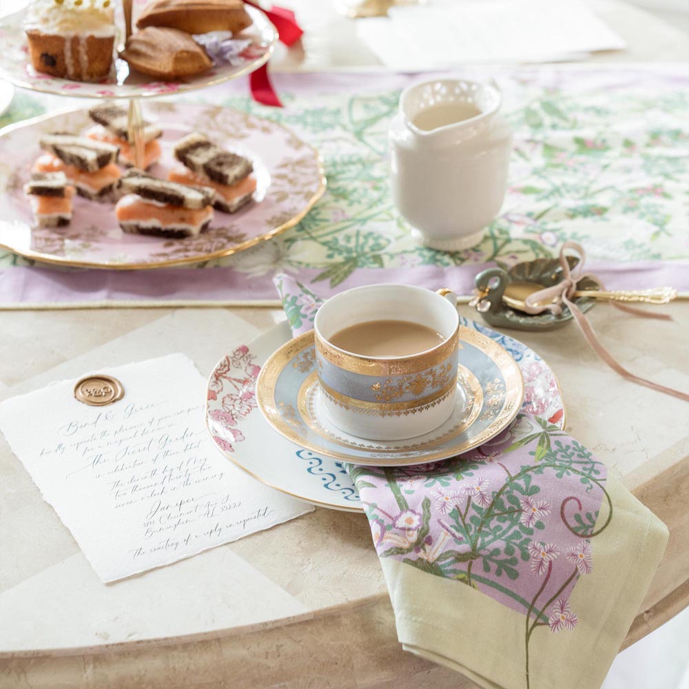 Coquette Lovescape Dinner Napkins - Set of Four Bond & Grace