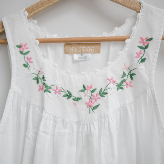 The Sarah Garland Nightgown - Pink Maison d'Haiti
