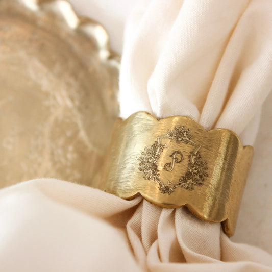 MFM x Emily Mayne Scallop Napkin Rings, Set of 2 Mary Frances Maker
