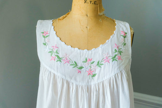 The Sarah Garland Nightgown - Pink Maison d'Haiti