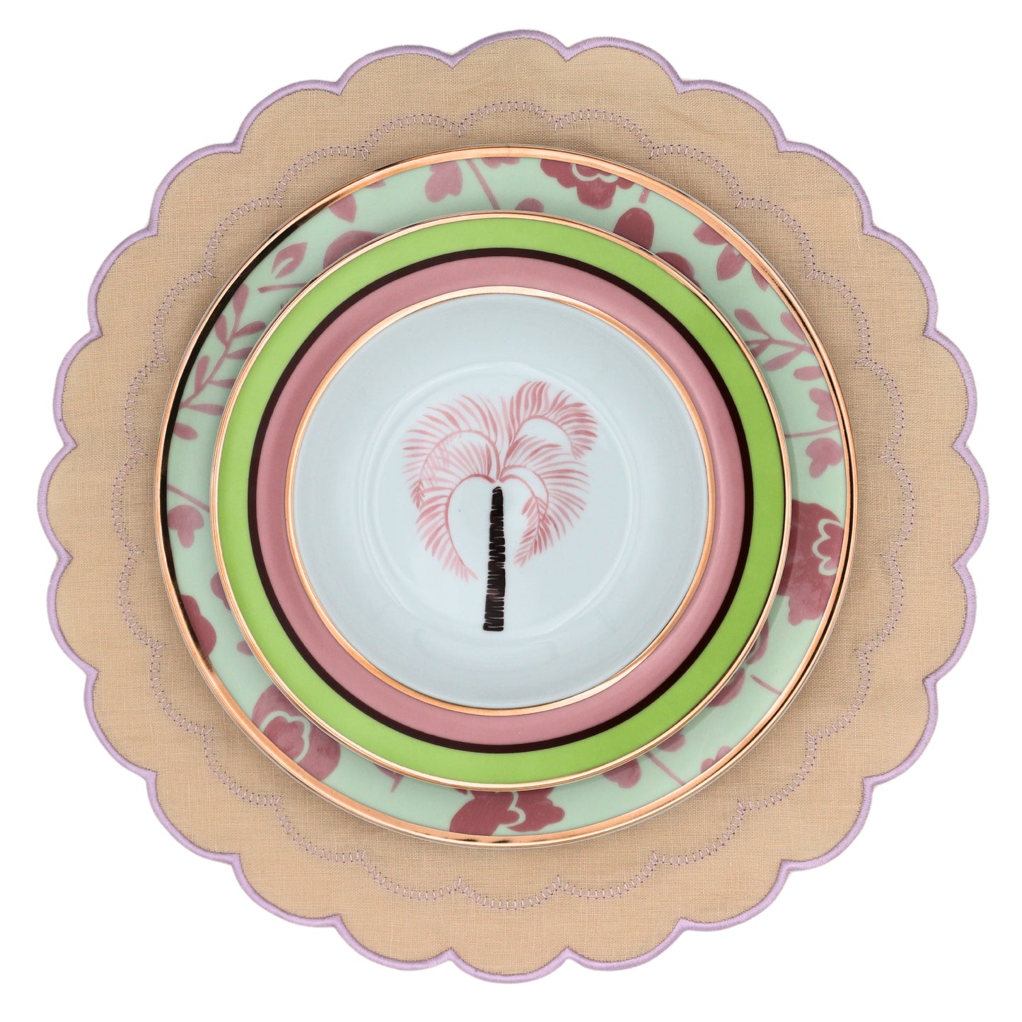 Pistachio & Lychee Leaf Dinner Plate - Set of 4 Ro'Table