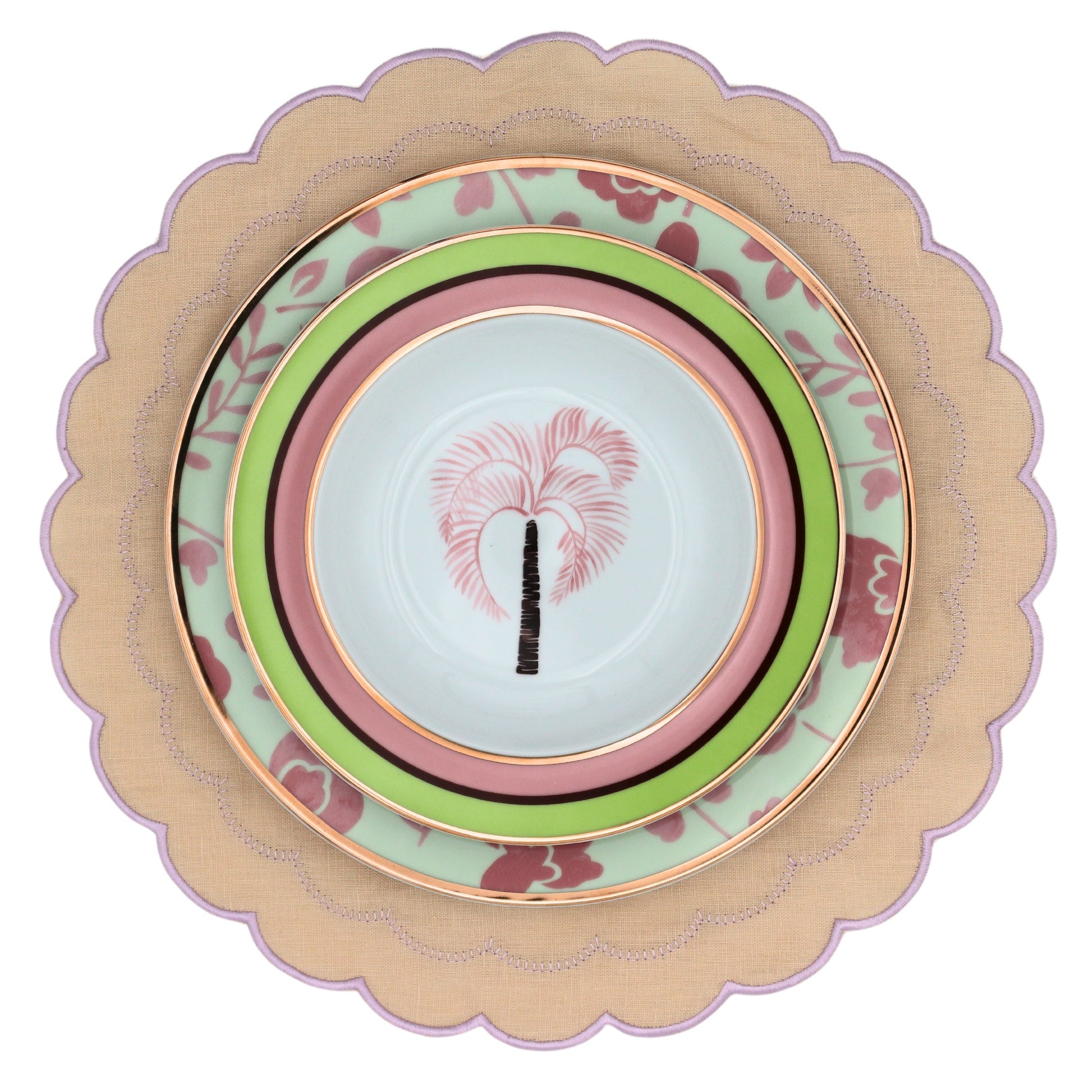 Pistachio & Lychee Leaf Dinner Plate - Set of 4 Ro'Table