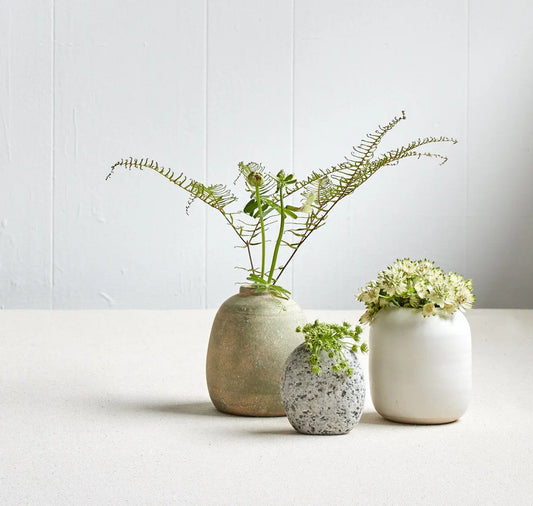 Terra Cotta Bud Vase, Greenwash Bloomist