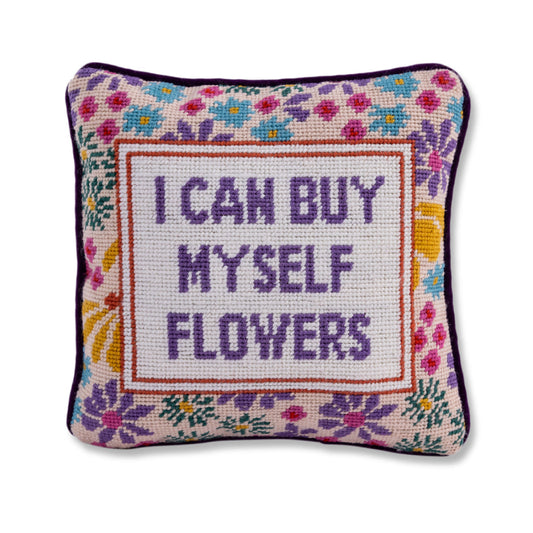 Flowers Needlepoint Pillow Furbish Studio