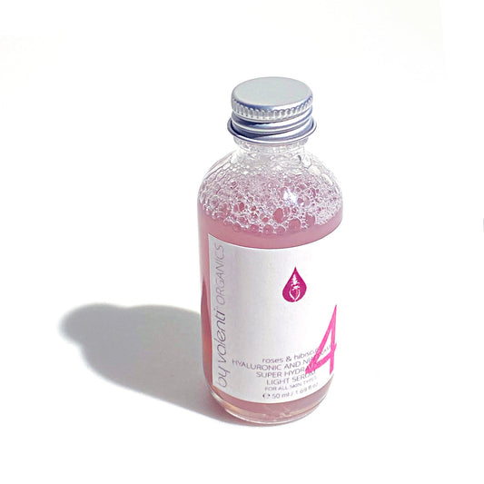 Roses & Hibiscus, Hyaluronic and Niacinamide Super Hydrating Light Serum by valenti®