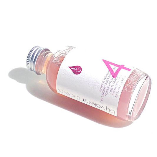 Roses & Hibiscus, Hyaluronic and Niacinamide Super Hydrating Light Serum by valenti®